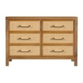thumbnail image 2 of Butler Specialty Company Mesa Cane And Solid Wood 6-Drawer Dresser - Natural, 2 of 7