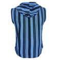 thumbnail image 5 of Men'S Sleeveless Hoodie With Dual Pockets Striped Knit Tank Top Casual Breathable Athletic Shirt For Workout Gym And Outdoor Activities Tank,Light Blue,XXL, 5 of 6