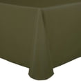 thumbnail image 2 of Ultimate Textile (2 Pack) 90 x 132-Inch Rectangular Polyester Linen Tablecloth with Rounded Corners - for Wedding, Restaurant or Banquet use, Olive Green, 2 of 4