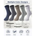 thumbnail image 4 of PUMIER 5 Pairs Wool Socks for Women Stocking Stuffers Gifts Winter Warm Hiking Crew Boot Socks, 4 of 7