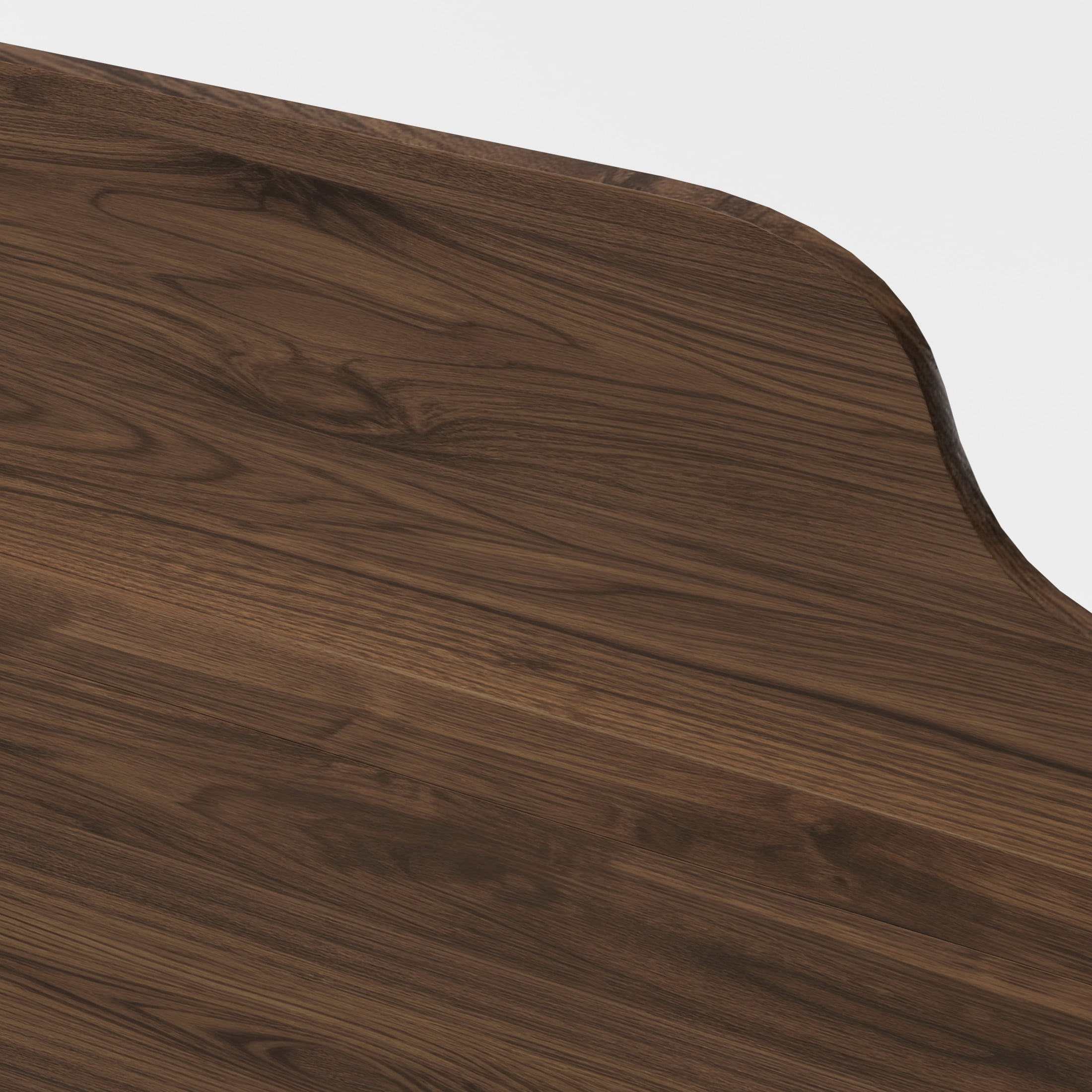 GDF Studio King Size Platform Bed with Tall Curved Headboard and Spindle Design, Walnut