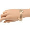 thumbnail image 4 of Retro Hollow Body Bracelet Adjustable Arm Ring Armband Arm Chain Arm Bangle GOLD STYLE-1, 4 of 8