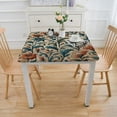 thumbnail image 3 of Floral Herbs Tablecloth Fitted Table Cover, Elastic Tablecloths Outdoor Indoor Stretch Cloth Tablecover for Dinner, Party, Shower, Watercolor Flower Leaves Herbs Blooms Botany, 3 of 7