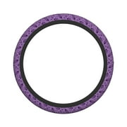 XMXY Car Steering Wheel Cover, Purple Fish Underwater Non-Slip Jeep Truck Universal Elastic Steering Wheel Protector 15 inch