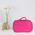 thumbnail image 6 of Unique Bargains Travel Double Layer Makeup Storage Bag for Cosmetic tools Rose Red, 6 of 7