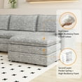 thumbnail image 3 of 108" Modular Chenille Cloud Sectional with Ottoman, Extra-Deep l-Shape Sofa for Living Room & Apartment, 3 of 6