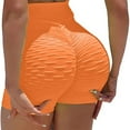 thumbnail image 2 of 2024 Clearance！ Items under $5 asdoklhq Yoga Pants for Women,Women High Waist Hip Running Fitness Yoga Pants Wrinkled Biker Solid Shorts, 2 of 5