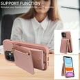 thumbnail image 6 of Feishell for iPhone 11 Crossbody Wallet Phone Case with Hand Strap & Shoulder Strap,Premium PU Leather RFID Blocking Card Slots Zipper Pocket Back Purse Kickstand Phone Case,Rosegold, 6 of 12