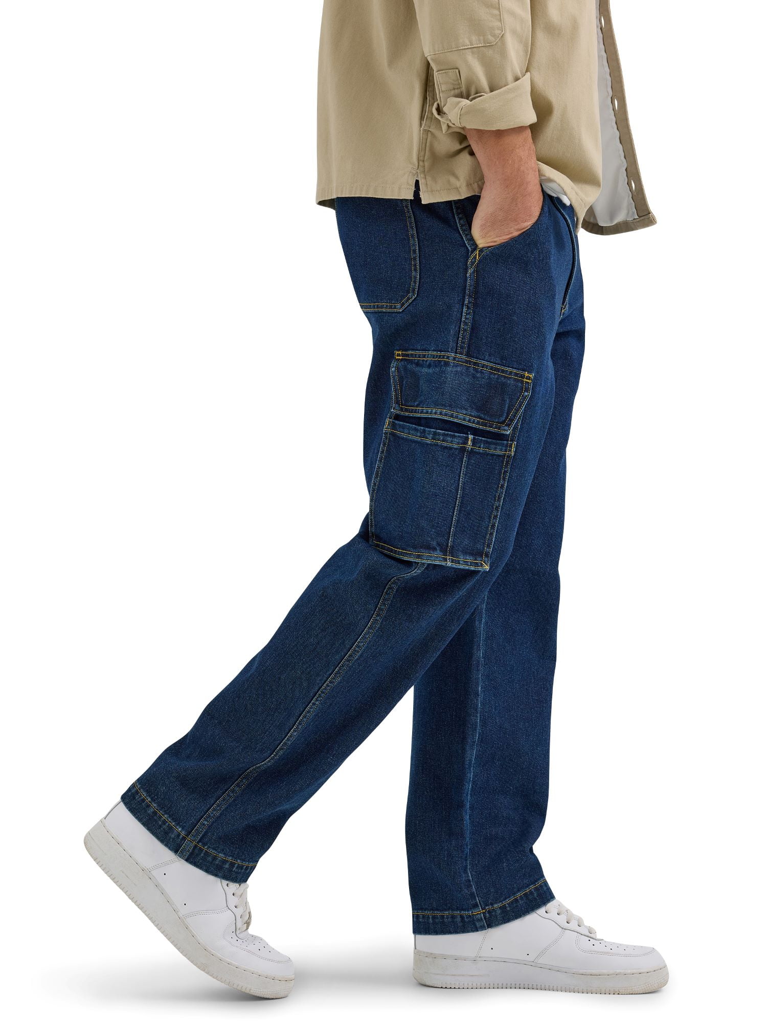 Wrangler® Men's Straight Leg Denim Cargo Pants