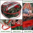 thumbnail image 5 of Christmas Wreath Storage Bag with Transparent Pvc Window And Reinforced Handle, Heavy-Duty Water-Resistant Fabric for Holiday Decor Organization, Reusable in , Flower Wreath Storage Bag *1 Piece, 5 of 9
