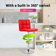 thumbnail image 2 of YRLLENSDAN Swivel Adjustable Height Bar Stools, Red (Set of 2), 2 of 7