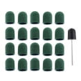 thumbnail image 4 of 20 piezas de cinturones s Tapas abrasivas Brocas para uñas con 1 pieza de taladro de mandril de herramientas de manicura y pedicura Verde Yinane Brocas de mandril para arte de uñas, 4 of 8