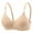 Beige, variant on Bigersell Comfortable Bra New Women Solid No-Wire Threaded Push up Back Button Underwear Bra Plus Size Bra Style F-1109 Pinks 32/70