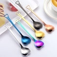 thumbnail image 6 of Heart Shaped Stainless Steel Coffee Spoon for Home Kitchen, Long Handle Dessert Spoon for Ice Cream and Latte, Cute Tea Utensil for Afternoon Party, 1 Piece, 6 of 7