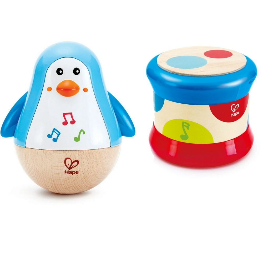Hape Penguin Musical Wobbler Colorful Wobbling Melody Penguin With Baby