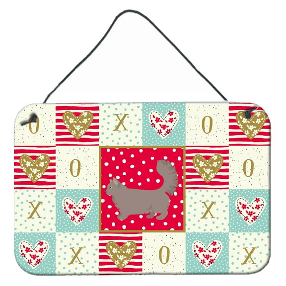 Carolines Treasures CK5712DS812 Skookum 2 Cat Love Wall or Door Hanging Prints 8x12 multicolor