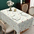 thumbnail image 3 of Rustic Wildflower Tablecloth 60x102 Inch Rectangular,Seasonal Floral Washable Table Cover for Party Picnic Dinner Decor, 3 of 5