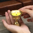 thumbnail image 4 of 4 Uds. Lámpara Ghee, soporte para lámpara de mantequilla, portavelas de copa dorada, lámpara de aceite de latón tibetano, suministros para Altar budista, 4 of 6