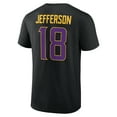 thumbnail image 3 of Men's Justin Jefferson Black Minnesota Vikings Icon Name & Number T-Shirt, 3 of 3