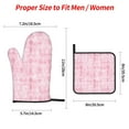 thumbnail image 4 of YFYANG Oven Mitts and Pot Holders Sets 4 Pieces, Non-Slip Heat Resistant Pink Diamond Pattern Kitchen Glove Pot Mat for Cooking and Baking, 4 of 8