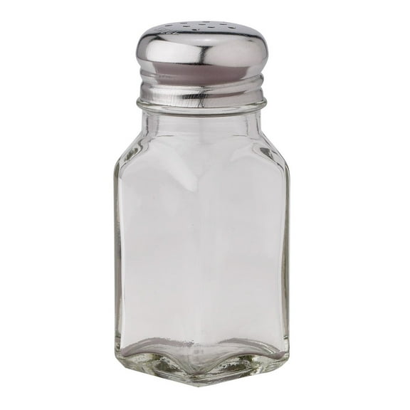 Handy Housewares Classic 2.5-Ounce Diner Style Square Glass Salt or Pepper Shaker - Single Pack