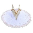 thumbnail image 2 of Delliss Girls Sequins Skirted Leotards Ballet Dance Tutu Princess Fluffy Dress Ballerina Costumes Dancewear, 2 of 6