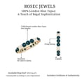 thumbnail image 6 of Rosec Jewels 3 CT London Blue Topaz Eternity Ring with Diamond, Designer London Blue Topaz Gold Ring for Women, 14K Rose Gold, US 11.50, 6 of 7
