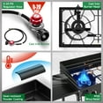 thumbnail image 5 of Ktaxon 2 Burner Cooker w/ Side Shelves,Removable Legs,Wind Panels,Regulator Outdoor Camping Picnic Stove Stand, 5 of 8