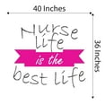 thumbnail image 4 of Girls Nurse life is the Best life Cute Girly Wall Decal Decoration Nursing Vinyl Sticker Wall Decal for Room Decor Lasts Years and Easily Removable - Size: 40 In(W) x 36 In(H), 4 of 5