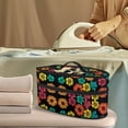 thumbnail image 2 of HELLHERO Skull and Floral Pattern Lightweight Dustproof Travel Iron Organizer Portable Steam Iron Case Protective Travel Steamer Bag, Case Only, 2 of 6