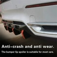 thumbnail image 3 of Phyun Universal 4Pcs Pvc Rear Bumper Diffuser Molding Point Garnish Lip Diffuser Shark Fin Black Red For All Car, 3 of 5