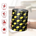thumbnail image 5 of 12oz Coffee Tumblers Yellow Lemon Fruits Black Pattern Stainless Steel Vacuum Insulated Travel Tumbler Coffee Cups Mug with Lid and Straw with Cleaning Brush for Cold & Hot Drinks, 5 of 5