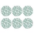 thumbnail image 2 of Fuzoiu Hand Drawn Snake Print Leather Coasters Set,Drink Coasters Set of 6,for Tabletop Protection, Durable PVC Coasters,Home Décor and Housewarming Gift,Octagon, 2 of 7