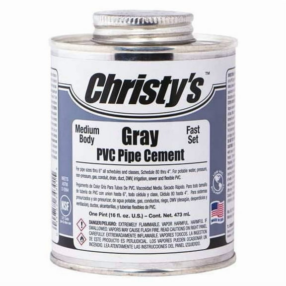 Christys Pipe Cement,Gray,16 oz. RH-MGLV-PT-12