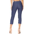 thumbnail image 4 of MOA COLLECTION Women's 3 Pack Casual Comfy Slim Pocket Jeggings Jeans Capri Pants, 4 of 7