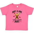 thumbnail image 3 of Inktastic Artist Just A Girl Who Loves Art Girls Baby T-Shirt, 3 of 5