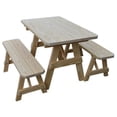 thumbnail image 2 of Yellow Pine Traditional Picnic Table with 2 Benches, 2 of 21