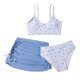 thumbnail image 1 of Odeerbi Conjunto de Traje de Baño de 3 Piezas Para Niñas de 6-14 Años Conjunto de Bikini de Impresión Floral de Verano Con Cubiertas de Sarong Traje de Baño Lindo, 1 of 4