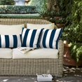 thumbnail image 6 of Outdoor Throw Pillow Covers Set of 2, Patio Waterproof Pillow Cases Fade Resistant Accent Pillow Covers for Home and Garden Furniture Decoration, 18"x18", Cabana Navy, 6 of 6
