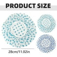 thumbnail image 3 of JUMNUYCUH Shower Cap, Reusable Waterproof Hair Cap, Elastic Plastic Shower Caps for Women Men Kids Beauty Salon Spa, Hair Cover for Shower, Dark Blue, 3 of 9