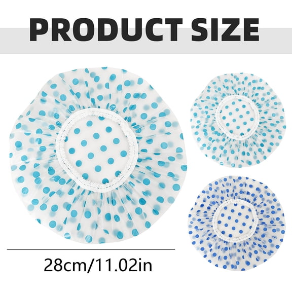Shower Essentials Reusable Shower Cap Shower Caps Reusable Plastic Shower Cap Hat With Elastic Large Long Hats For Kids Women Men Spa Salon