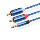 thumbnail image 4 of Sidaley Puerto de aleación de aluminio Adaptador de teléfono de 3,5 mm a 2RCA A amplificadores Subwoofer Mezclador de audio Cine en casa Cable de Type6 NO6, 4 of 6