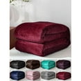 thumbnail image 4 of Super Soft Warm Flannel Fleece Plush Microfiber Bed Throw Blanket Queen - Purple, 4 of 5
