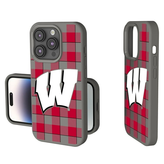 Keyscaper Wisconsin Badgers Plaid Soft Touch iPhone Case
