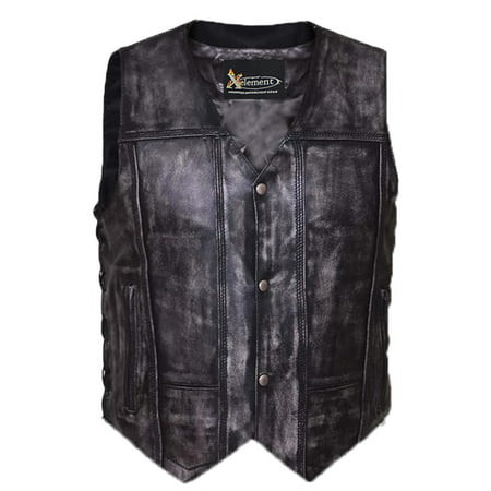 xelement bxu6717 urban armor tribal mens grey premium leather (Best Urban Motorcycle Jacket)