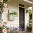 thumbnail image 6 of Galvanized Metal Wall Planter - Rustic Vintage Wall Mounted Planters for Indoor Outdoor Plants Farmhouse Hanging Plant Holder Decor (13.2" L x 9.5" H), 6 of 8