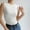 White, variant on Summer Muscle Tops for Women 2025 White Sleeveless Crew Neck Solid Color Basic Shirts