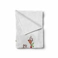 thumbnail image 2 of Christmas Soft Flannel Fleece Throw Blanket, Reigndeer Family Father in Retro Red Car and Tree Kids Doodle Drawing Artwork, Cozy Plush for Indoor and Outdoor Use, 50" x 60", Grey White, by Ambesonne, 2 of 6