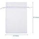 thumbnail image 4 of 100pcs 4x6" (10x15cm) Sheer Organza Bags, White Wedding Favor Bags, 4 of 5