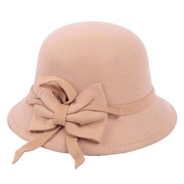 Chapeau Seau pour Femmes Automne Hiver Mode Décontractée Chapeau Dôme Britannique